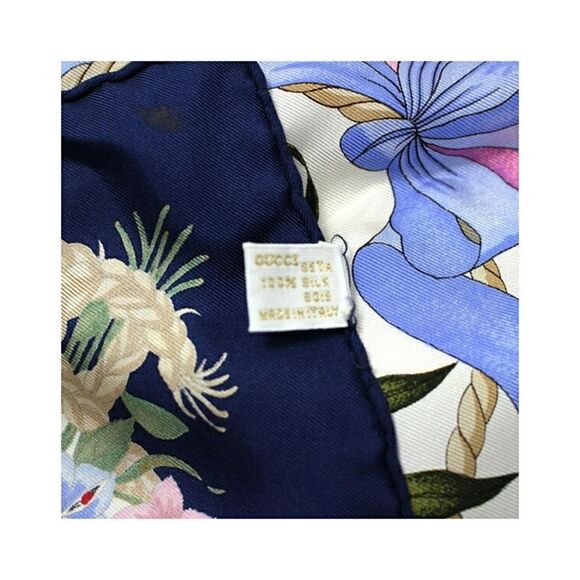 Pre Loved Gucci Floral Print Silk Scarf Women Multicolour Scarves & Shawls - Picture 5 of 8